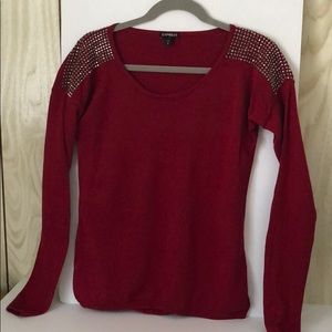 Cotton studded sweater